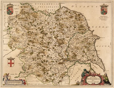 Lot 161 - Yorkshire. Blaeu (Johannes), Ducatus Eboracensis Anglice York Shire, Amsterdam, circa 1645