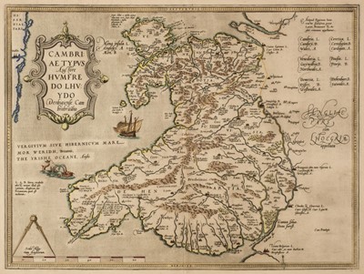 Lot 152 - Wales. Ortelius (Abraham & Lhuyd Humphrey), Cambriae Typus Auctore..., [1579]