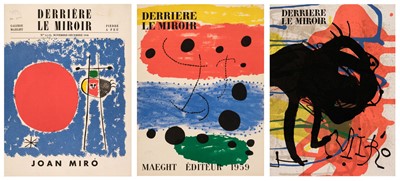 Lot 359 - Dèrriere le Miroir. Joan Miro, Dèrriere le Miroir nos 14-15, 1948..., plus two others