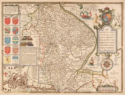Lot 122 - Lincolnshire. Speed (John), The Countie and Citie of Lyncolne described..., circa 1646