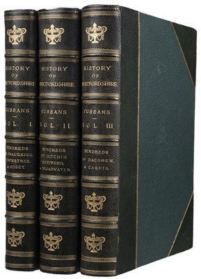 Lot 49 - Cussans (John Edwin). History of Hertfordshire, 3 vols., 1870-81