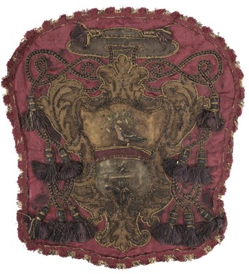 Lot 480 - Ecclesiastical Armorial. An appliquéd and embroidered coat-of-arms, Continental, 17th century