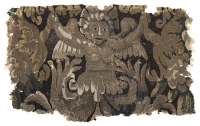 Lot 542 - Tapestry. Angel tapestry fragment, probably Continental, 16th century, & a Coptic fragment