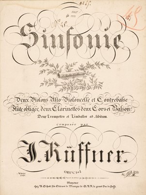 Lot 340 - Küffner (Joseph). A large collection of engraved individual orchestral parts