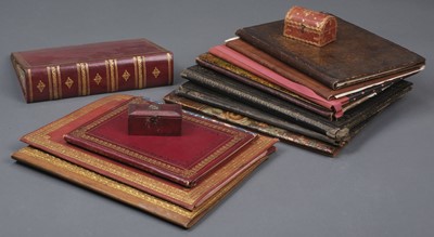 Lot 206 - Blotters. 11 desk blotters, 19th/early 20th-century