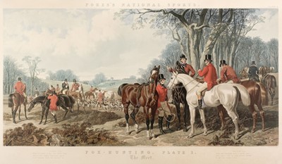 Lot 201 - Harris (John). Fox Hunting, Plate 1, The Meet, published Messrs. Fores, 1852