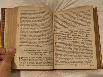 Lot 268 - English Civil War. An exact collection of all remonstrances, declarations, votes..., 1643