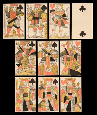 Lot 523 - French playing cards. Dauphine pattern, Grenoble: Cheminade, circa 1750