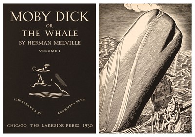 Lot 624 - Kent (Rockwell, illustrator). Mody Dick, or The Whale, 3 volumes, 1st edition thus, 1930