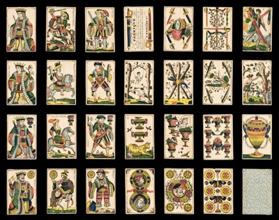 Lot 519 - French playing cards. Aluette type II deck, Napoléon-Vendée: Biziére aîné, circa 1860, & 3 others