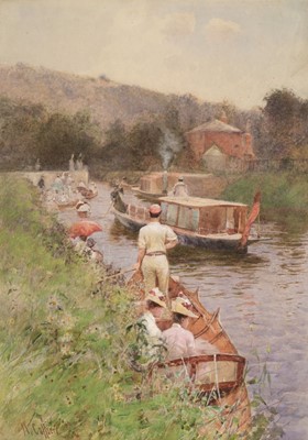 Lot 233 - Caffieri (Hector, 1847-1932). Boating Scene