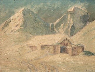 Lot 22 - Austrian School. Winter Landscape, oil on canvas.., and one other