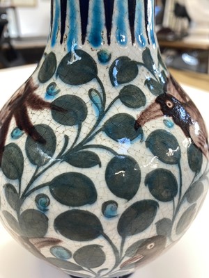 Lot 444 - De Morgan (William, 1839-1917). An early Fulham period Persian ovoid pottery vase