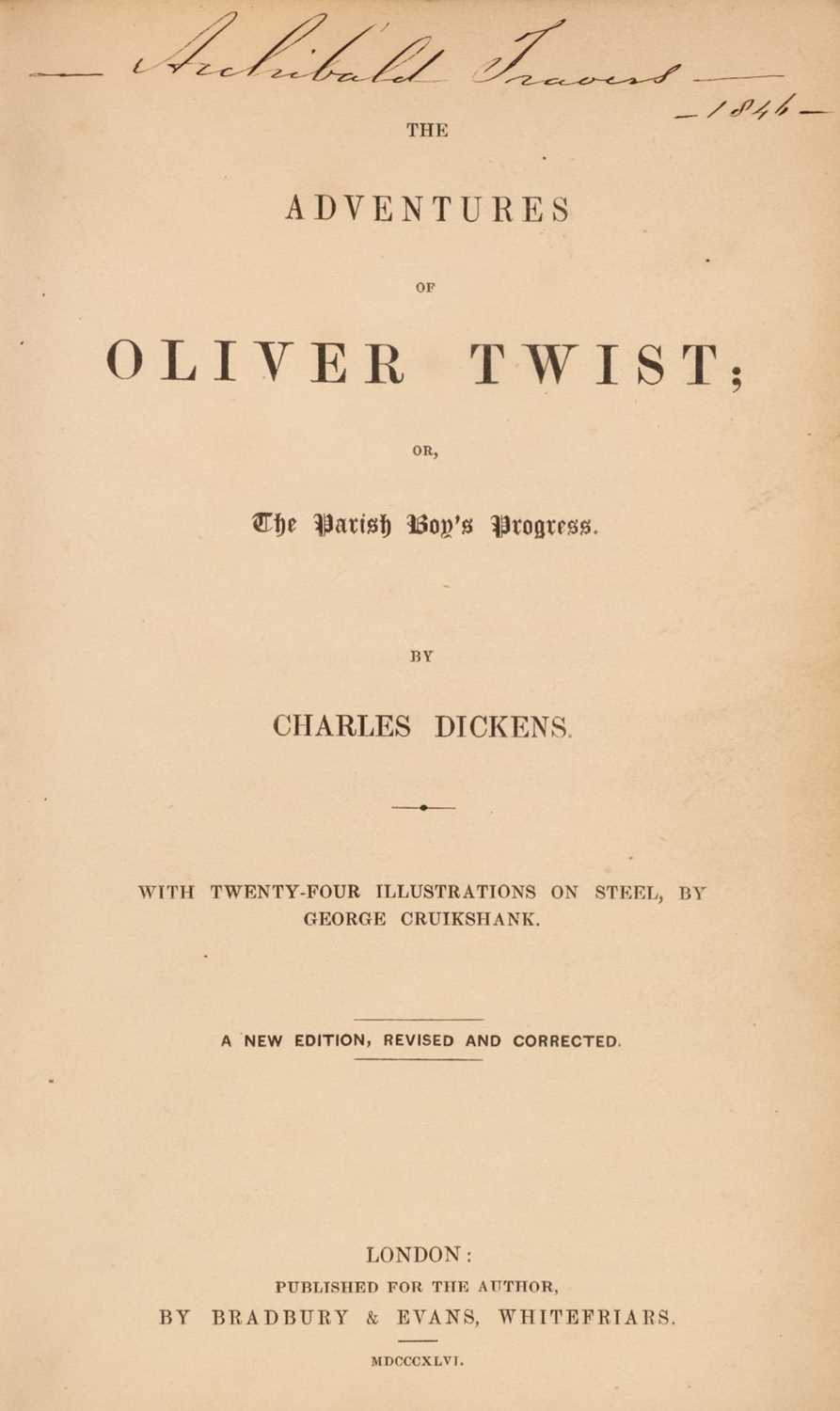 Lot 359 - Dickens (Charles). The Adventures of Oliver