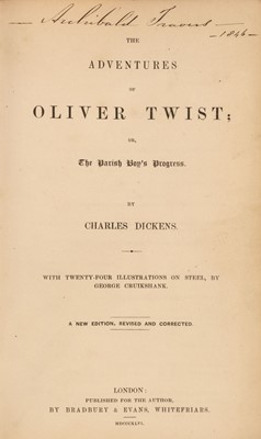 Lot 359 - Dickens (Charles). The Adventures of Oliver Twist, 1st single vol. ed. in book form, 1846