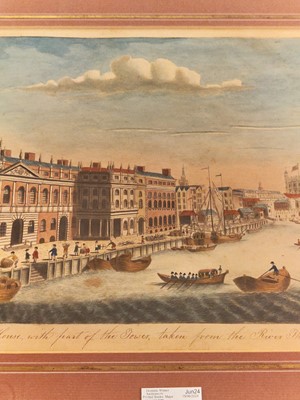 Lot 192 - London. A View of the Custom House with part of the Tower, taken from the River..., circa 1785