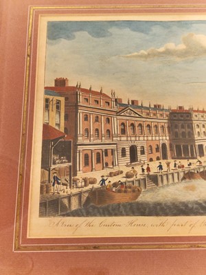 Lot 192 - London. A View of the Custom House with part of the Tower, taken from the River..., circa 1785