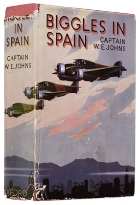 Lot 858 - Johns (W.E). Biggles in Spain, 1st edition, London: Oxford University Press, 1939