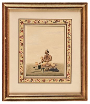 Lot 234 - Shiva Lal (1817 - 87). Ten watercolours of Indian craftsmen and musicians, circa 1860