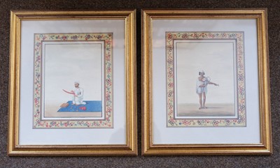 Lot 234 - Shiva Lal (1817 - 87). Ten watercolours of Indian craftsmen and musicians, circa 1860