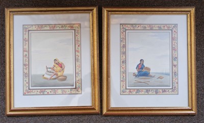 Lot 234 - Shiva Lal (1817 - 87). Ten watercolours of Indian craftsmen and musicians, circa 1860