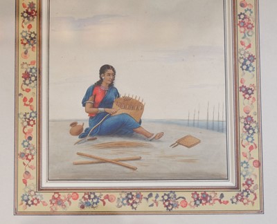 Lot 234 - Shiva Lal (1817 - 87). Ten watercolours of Indian craftsmen and musicians, circa 1860