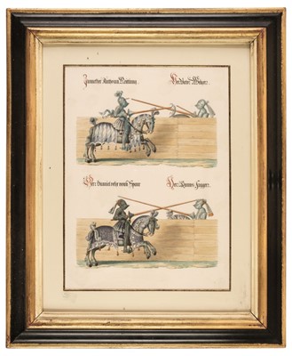 Lot 205 - Jousting. Regnier (Charles), Eight engravings of Jousting Scenes, circa 1860