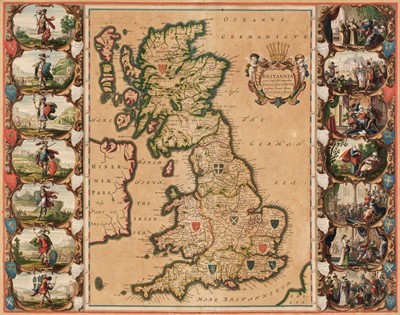 Lot 121 - British Isles. Blaeu (J.), Britannia prout divisa fuit temporibus Anglo-Saxonum...,  [1645 - 72]