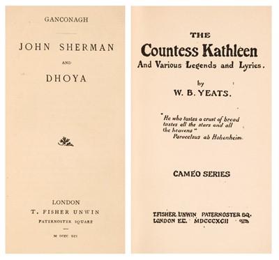 Lot 934 - Yeats (William Butler). John Sherman and Dhoya, 1st edition, 1891