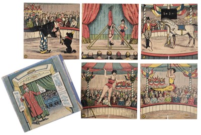 Lot 487 - Circus. A set of movable cards, Germany, circa 1930s, & another relating to the theatre