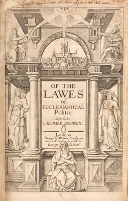 Lot 316 - Hooker (Richard). Of the Lawes of Ecclesiastical Politie, [1636]