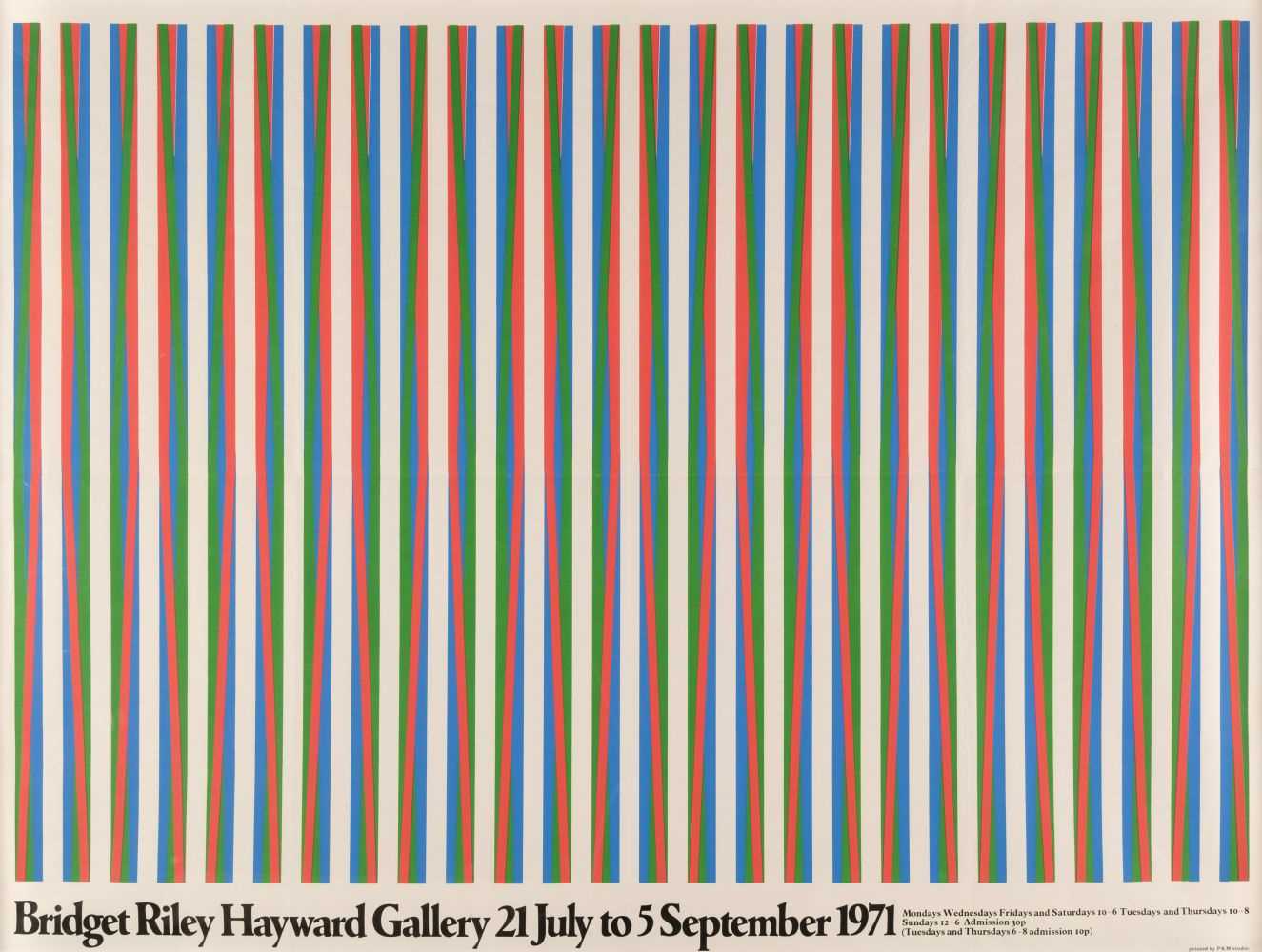 Lot 400 - Riley (Bridget, 1931-). Bridget Riley Hayward Gallery 21 July to 5 September 1971