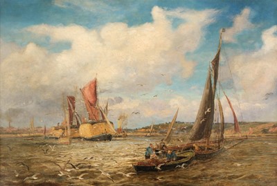 Lot 240 - Wyllie (William Lionel, 1851-1931). The Thames at Gravesend, 1913, oil on canvas