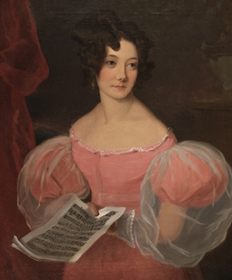 Lot 114 - English School. Portrait of a Woman, early 19th century