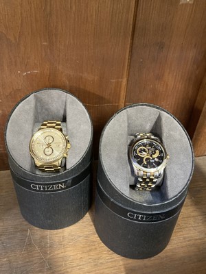 Lot 603 - Wristwatches. Two gents Citizen Eco-Drive wristwatches