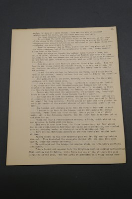 Lot 432 - Lawrence (Thomas Edward, 1888-1935). Revolt in the Desert, working draft typescript, c. 1926-27