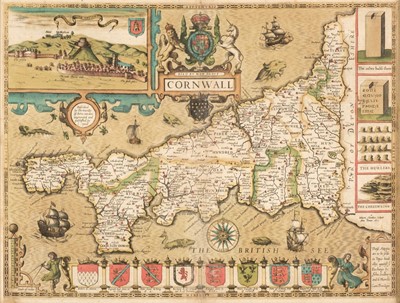 Lot 129 - Cornwall. Speed (John & Norden John), Cornwall, 1st edition, John Sudbury & George Humble [1611]