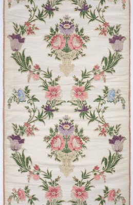 Lot 498 - Fabric. A long length of woven silk brocade, France: Lyons, late 18th/early 19th century