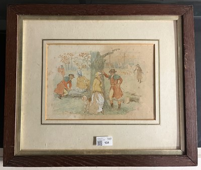 Lot 131 - Caldecott (Randolph, 1846-1886). Under the Tree, watercolour and ink