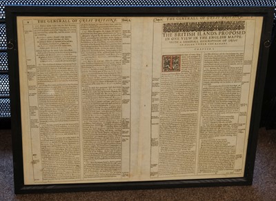 Lot 141 - British Isles. Speed (John), The Kingdome of Great Britaine and Ireland, circa 1627