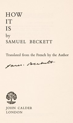 Lot 544 - Beckett (Samuel). How It Is, 1st edition, 1964