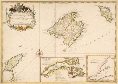 Lot 116 - Atlantic Islands. Bellin (J. N.), Carte des Isles de Maiorque, Minorque et Yvice..., 1740