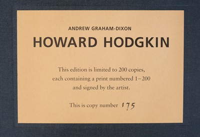 Lot 418 - Hodgkin (Howard, 1932-2017). Red Print, 1994