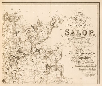 Lot 161 - Shropshire. Greenwood (C. & J.), Map of the County of Salop..., 1827