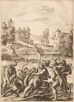 Lot 317 - Ovid. Ovids Metamorphosis Englished, mythologiz'd, and represented in figures, 1640