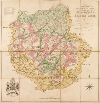 Lot 163 - The Fens. Wells (Samuel), The Great Level of the Fens Called Bedford Level..., 1829