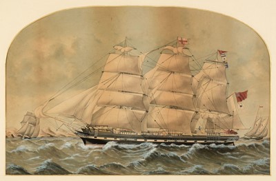 Lot 157 - Maritime Watercolour. Portrait of a British Merchantman, circa 1850