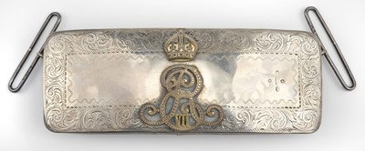 Lot 91 - Officer's Pouch. An Edward VII period officer's silver mounted pouch