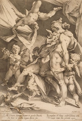 Lot 160 - Muller (Jan Harmensz., 1571–1628). Venus and Mercury, after Bartholomeus Spranger