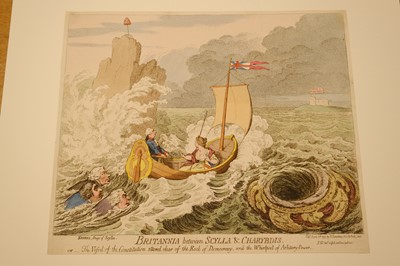 Lot 222 - Gillray (James). Britannia between Scylla & Charybdis..., H. Humphrey, April 8th 1793